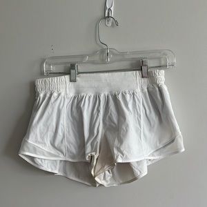 White lulu lemon shorts size 8